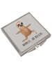 Mr. & Mrs. Panda Handspiegel Faultier Yoga mit Spruch in Grau Pastell