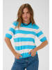 Kaffe Strickpullover KAlizza Regular fit in Aquarius/Chalk Wide Stripe