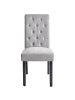 Beliani 2er-Set Esszimmerstuhl VELVA in Grau/Schwarz
