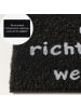 relaxdays Fußmatte Ob du richtig stehst in Schwarz - (B)60 x (T)40 cm