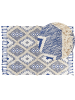 Beliani Kurzflor MANAVGAT in Beige/Blau - (W) 140 x (H) 1.2 x (L) 200 cm