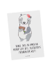 Mr. & Mrs. Panda Postkarte Beste Freundin mit Spruch in Weiß