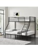 neu.haus Metall Etagenbett Sortland in Schwarz (L)210cm (H)168cm (B)148cm