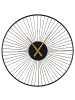Beliani Wanduhr SAZAIS in Schwarz/Gold - (W) 80 x (H) 80 x (L) 4 cm