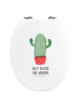 Mr. & Mrs. Panda Motiv WC Sitz Kaktus Wut mit Spruch in Weiß