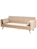 Beliani 3-tlg 3-Sitzer Sofa ASAA in Braun