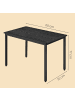VASAGLE Esstisch Barnet in Schwarz - (B)110 x (H)77 x (T)70 cm