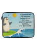 Mr. & Mrs. Panda Laptop Tasche Pinguin Surfer Design mit Spruch in Weiß