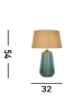 Licht-Erlebnisse Tischlampe (B)20 x (L)20 x (H)37 cm in Blau Natur