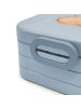 Mr. & Mrs. Panda MEPAL Bentobox Bär Kaffee Motiv mit Spruch in Blau Pastell