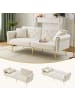 ABRIHOME 2er Schlafsofa mit Schlaffunktion in Samt - Beige
