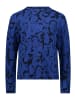BETTY & CO Strickpullover mit Stehkragen in Blue/Black