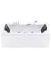 Beliani Whirlpool Badewannen VARADERO in Weiß/Schwarz/Silber
