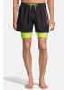 BECO the world of aquasports Badeshorts Aqua Duo in neongelb-schwarz
