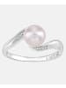 Diamant L'éternel Ring aus 375 Weißgold mit 0.04 Karat Diamant mit Perle