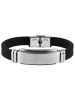 Adeliás Unisex Armband aus Kautschuk 20 cm in schwarz