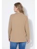 Ulla Popken Poloshirt in steingrau