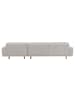 58 aufm Kessel SOFA mit Longchair rechts Kattryna Flachgewebe silber