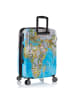 Heys Black Camo 4 Rollen Trolley M 66 cm mit Dehnfalte in world map