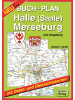 Barthel Landkarte/Globus - Doktor Barthel Buchplan Halle (Saale), Merseburg und Umgebun