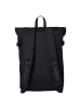 SANDQVIST Icon Rolltop - Rucksack M 14" 60 cm (light grey) in black/ black with black leather