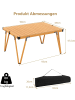 COSTWAY Campingtisch 90x69x42cm in Braun