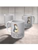 Mr. & Mrs. Panda Tasse Elektriker Witz mit Spruch in Grau Pastell
