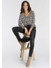 Laura Scott Print-Shirt in camel-schwar