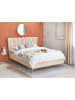 Beliani Doppelbett MIRIBEL in Beige/Gold - (W) 167 x (H) 112 x (L) 218 cm