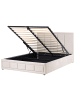 Beliani 3-tlg Doppelbett QUIBERON in Beige