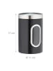 relaxdays 2x Vorratsdose in Schwarz - 1,4 l