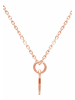 Gemshine Kette mit Anhänger Herz Pfote: Hund, Katze in rose gold coloured