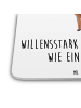 Mr. & Mrs. Panda Glasuntersetzer Sternzeichen Steinbock mit Spruch in Weiß
