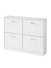 VASAGLE Schuhschrank Custos in Weiß - (B)105.5 x (H)82.7 x (T)24 cm
