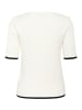 Kaffe Strickpullover KAlizza Regular fit in Chalk with Black contrast