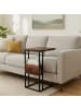 relaxdays Beistelltisch in Braun/Schwarz - (B)55 x (H)60 x (T)36 cm