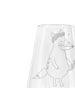 Mr. & Mrs. Panda Weinglas Fuchs Blumen ohne Spruch in Transparent