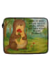 Mr. & Mrs. Panda Notebooktasche Otter Blumenstrauß Design mit Sp... in Weiß
