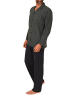 NORMANN Langarm Schlafanzug Pyjama zum durchknöpfen 125 101 90 512 in anthrazit1