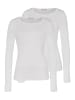 Hanro Unterhemd / Shirt Langarm Ultralight in Weiß