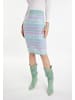 IZIA Damen Strickrock in Mint Mehrfarbig