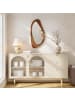 HOMCOM Wandspiegel in Naturholz 91,5L x 45B x 3H cm