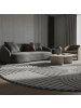 KADIMA DESIGN Teppich 3D Waschbar Skandinavischer Boho RIGI Strapazierfähig in Silber