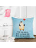 Mr. & Mrs. Panda sitzkissen Pinguin Luftballon mit Spruch in Eisblau