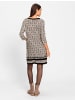 Heine Druckkleid in ecru-graphit-bedruckt