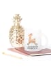 Mr. & Mrs. Panda Glas Lama Springen mit Spruch in Transparent