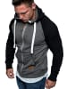 Amaci&Sons Sweatjacke EL CAJON in Anthrazit/Schwarz