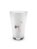 Mr. & Mrs. Panda Latte Macchiato Glas Storch ohne Spruch in Transparent