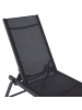 Beliani Gartenliege PORTOFINO in Schwarz - (W) 198 x (H) 32 x (L) 65 cm