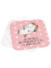 Mr. & Mrs. Panda Topflappen Einhorn Blümchentail mit Spruch in Rot Pastell